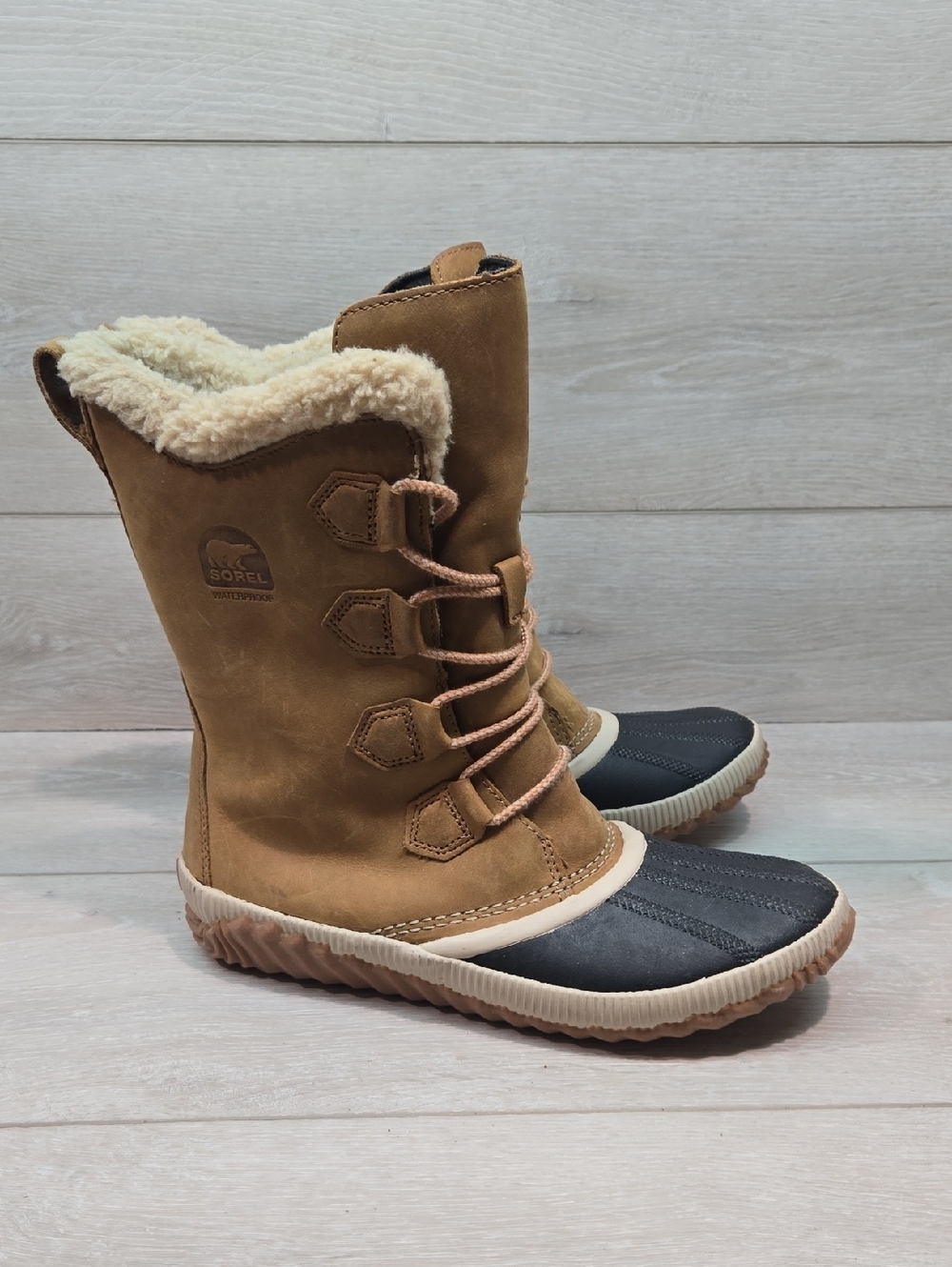 NWOB Sorel Women’s Waterproof Tall Duck Leather Winter Boots Shoes Sz 9